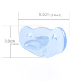 Babybond Anatomical Elephant Silicone Pacifier with Chain, One-Piece Design, Blue, Boilable and BPA-Free