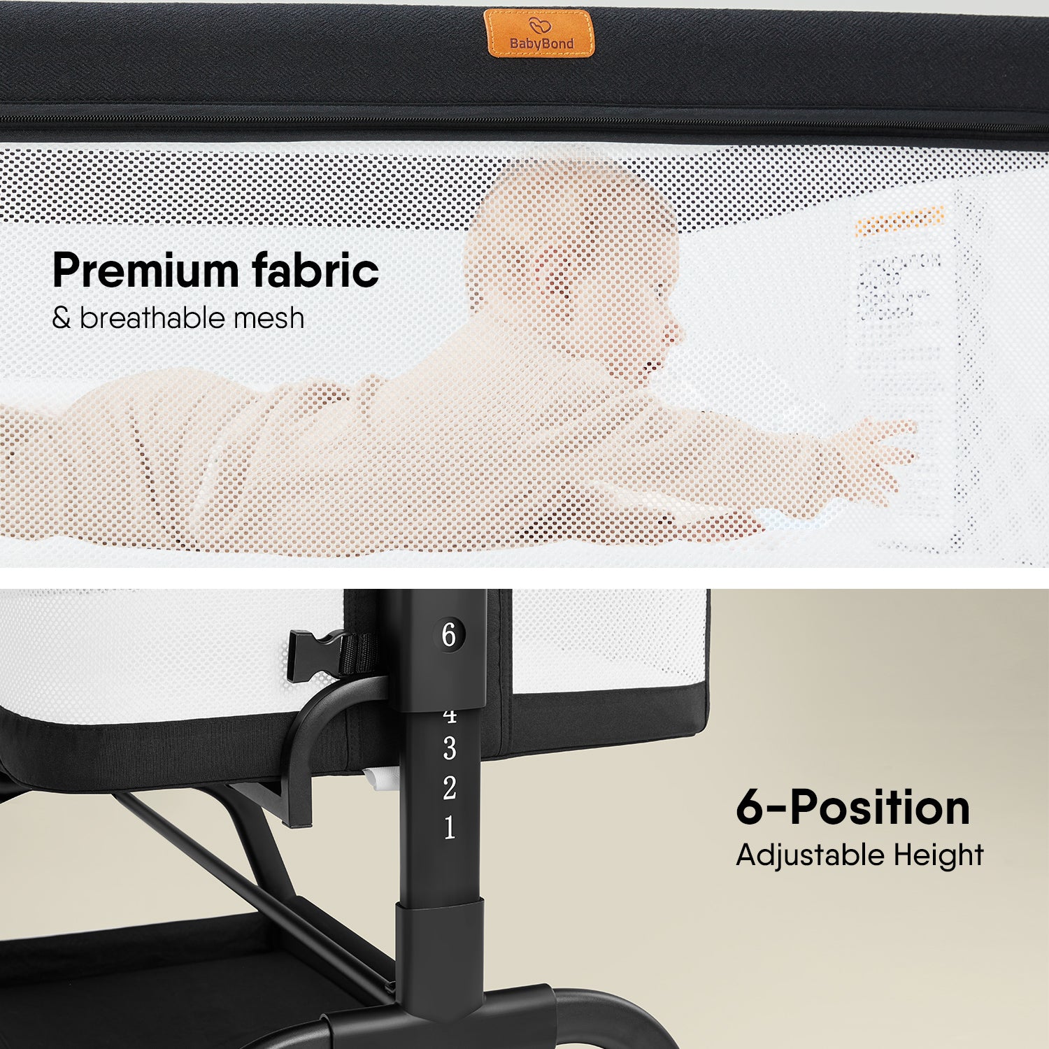 BabyBond Baby Bassinet 3 in 1 Bassinet Bedside Sleeper with Soft Mattr