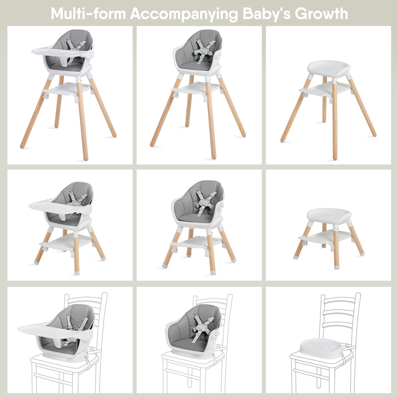 BabyBond Baby High Chair With 9 Kinds of Form Change