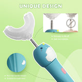 BabyBond Educational U Shaped Toothbrush Kids with 3 Cleaning Modes with Timer