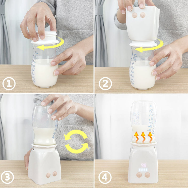 BabyBond Portable Baby Bottle Warmer Travel Bottle Warmer for Baby Milk Breast Milk Portable