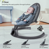 BabyBond Electric Infant Swing with 5 Point Harness Belt for Newborn Baby