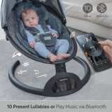 BabyBond Electric Infant Swing with 5 Point Harness Belt for Newborn Baby