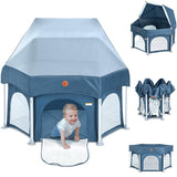 BabyBond Baby Playpen Pop-Up Dome Tent with Canopy and Mat For Outdoor Use