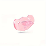 Babybond Anatomical Elephant Silicone Pacifier with Chain, One-Piece Design, Pink, Boilable and BPA-Free