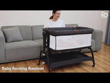 BabyBond Baby Bassinet 4 in 1 Infant & Toddler Cradle with Soft Waterproof Mattress