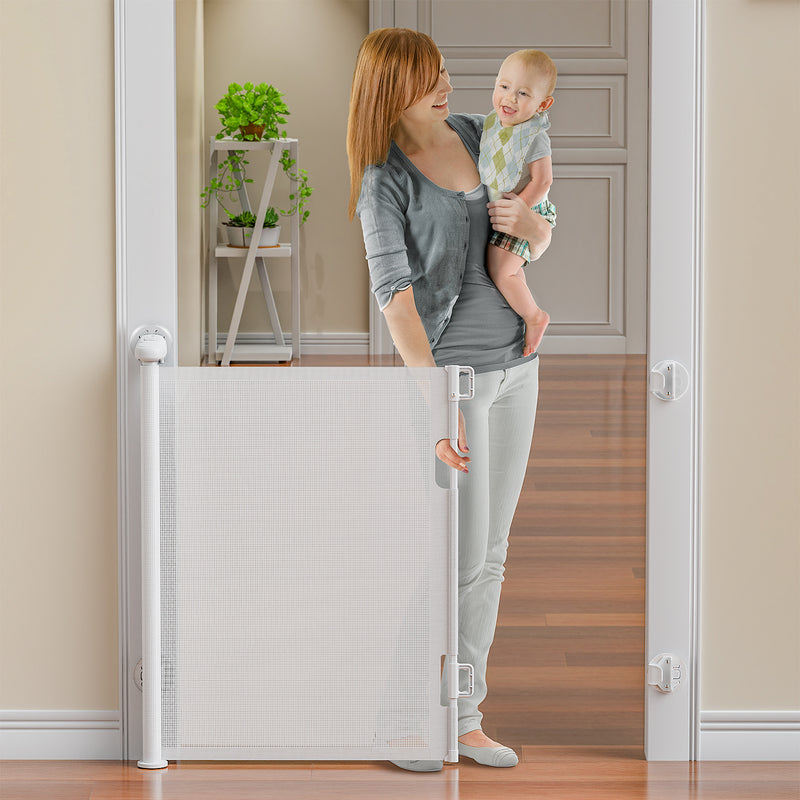 Retractable Baby Stair Gate Without Screws BabyBond Retractable