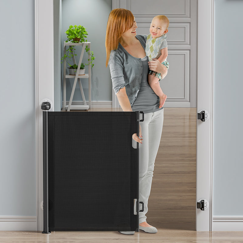 BabyBond Retractable Baby Gate for Stairs No Drilling