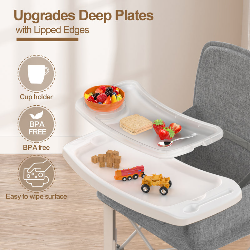 BabyBond Portable High Chair With Tray for Travel