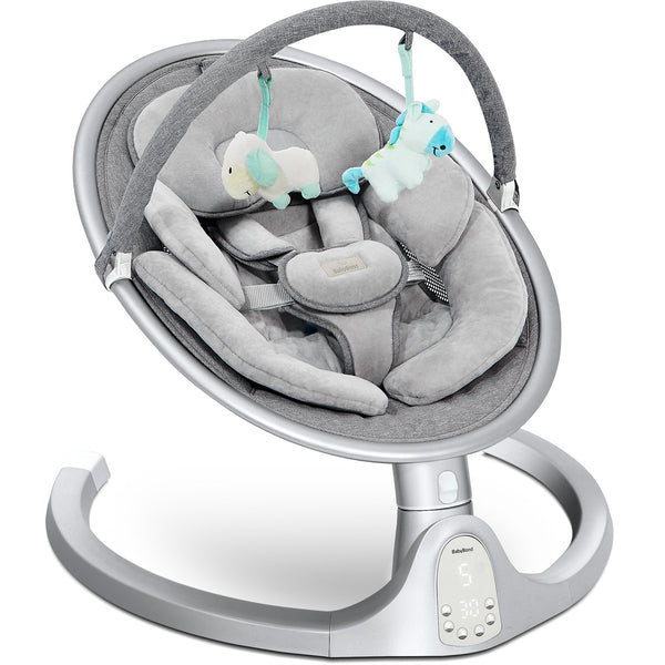 BabyBond Baby Swings for Infants, Bluetooth Infant Swing with Music Speaker, 5 Point Harness Belt, 5 Speeds and Remote Control