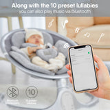 BabyBond Baby Swings for Infants, Bluetooth Infant Swing with Music Speaker, 5 Point Harness Belt, 5 Speeds and Remote Control