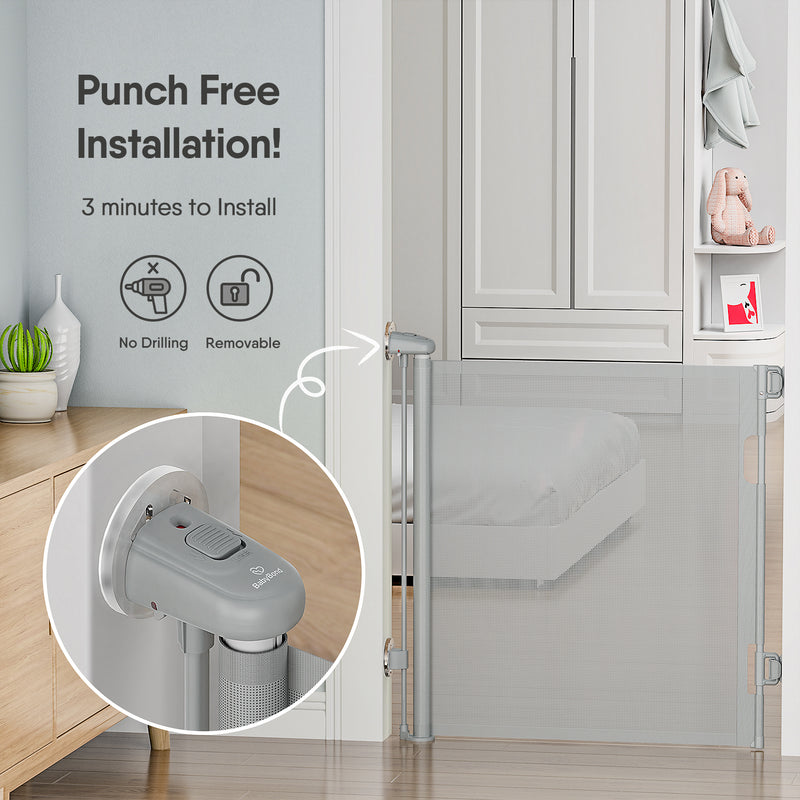 BabyBond Child Safety Indoor/Outdoor Retractable Baby Gate