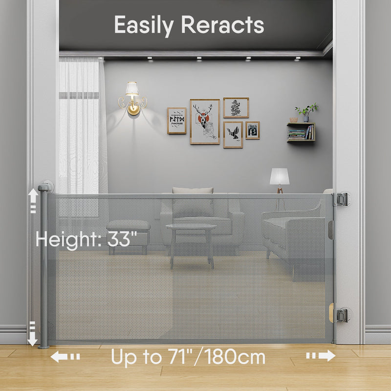 BabyBond Retractable Baby Gate for Stairs No Drilling