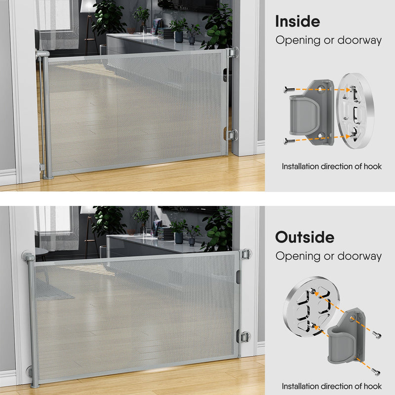 BabyBond Retractable Baby Gate for Stairs No Drilling