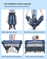 Baby Bassinet Bedside Crib for Newborn to Toddles Baby Bed